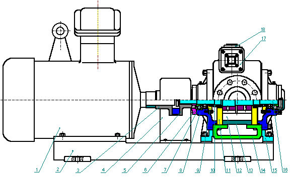 立式滑片泵结构